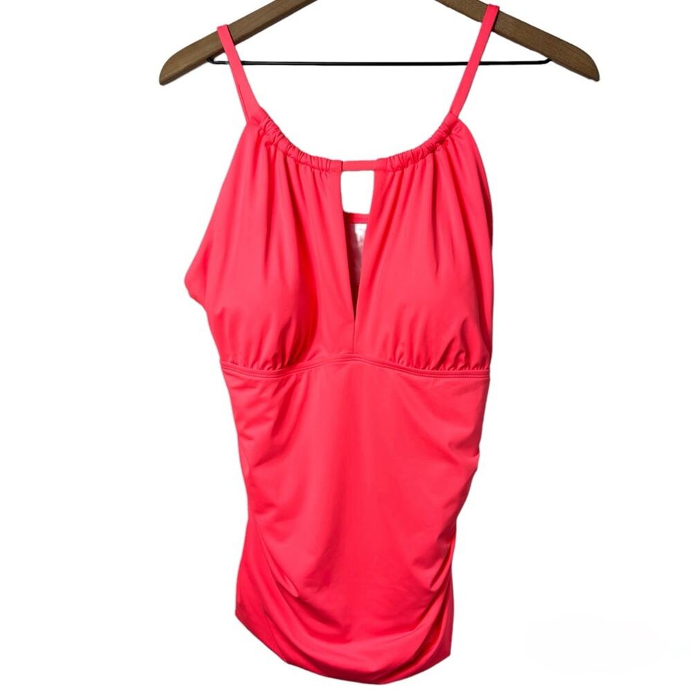 LA BLANCA ISLAND GODDESS HIGH NECK KEYHOLE TANKINI SIZE 16W